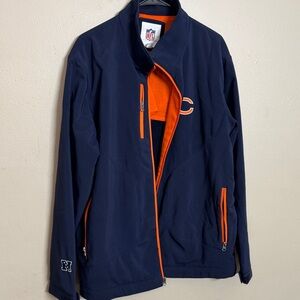 Mens chicago bears jacket NFL Navy and Orange Performance size L